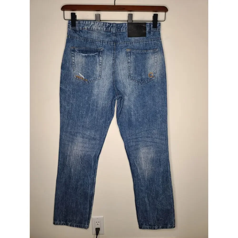 NWT Crooks & Castles distressed blue jeans - 34 x 32